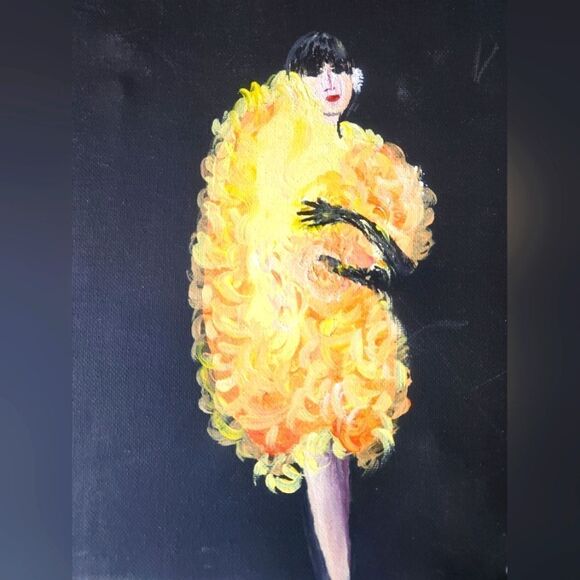 Original My darling  Woman Canvas 8"×10" Acrylic Painting - Picture 6 of 8